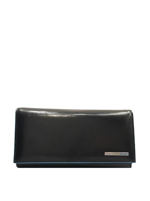 PIQUADRO  Cartera de piel AZUL CUADRADO negro - Carteras Mujer