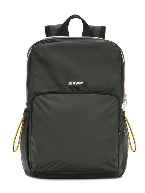 KWAY GIZY Mochila de nailon para portátil de 15" verde negruzco - Mochilas para portátil