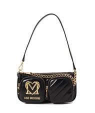 LOVE MOSCHINO CITY POCKETS Bolso de hombro acolchado negro - Bolsos Mujer - 1