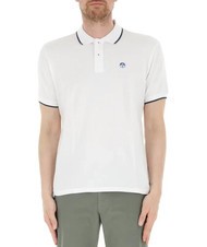 NORTH SAILS COLLAR STRIPED Polo de manga corta de algod&oacute;n blanco - camisa polo - 1