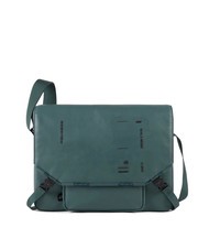 PIQUADRO CAMPIONARIO - KYOTO Messenger para PC de 14", en cuero VERDE - Maletines de Trabajo - 1