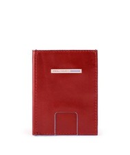 PIQUADRO CAMPIONARIO - BLUE SQUARE Tarjetero de piel ROJO - Carteras Hombre - 1