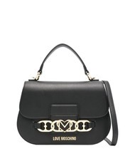 LOVE MOSCHINO HEART CHAIN Bolso de mano con bandolera negro - Bolsos Mujer - 1
