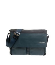 PIQUADRO CAMPIONARIO - CARY Bandolera de piel, soporte para port&aacute;til de 13" azul - Maletines de Trabajo - 1