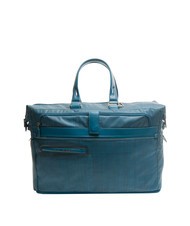 PIQUADRO CAMPIONARIO - SIGNO Bolso de lona en tejido flameado y piel aviaci&oacute;n - Bolsas de viaje - 1