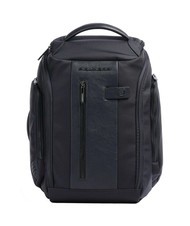 PIQUADRO BRIEF 2 Mochila tipo duffle de piel y tejido azul - Mochilas para port&aacute;til - 1
