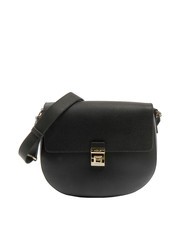 FURLA GLENN Bolso Saddle de piel con estampado keria - Bolsos Mujer