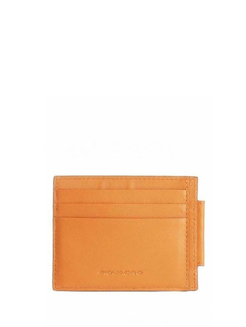 PIQUADRO URBAN Tarjetero de piel NARANJA - Carteras Hombre