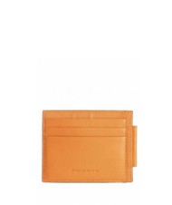 PIQUADRO URBAN Tarjetero de piel NARANJA - Carteras Hombre - 1