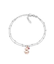 AMEN AMORE Pulsera de plata con dije de oso - Pulseras