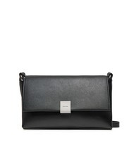 CALVIN KLEIN CK PLAQUE Bolso bandolera mediano pvh negro - Bolsos Mujer - 1