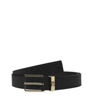 TOMMY HILFIGER TH SQUARE MONOGRAM cintur&oacute;n de cuero negro - Cinturones - 1