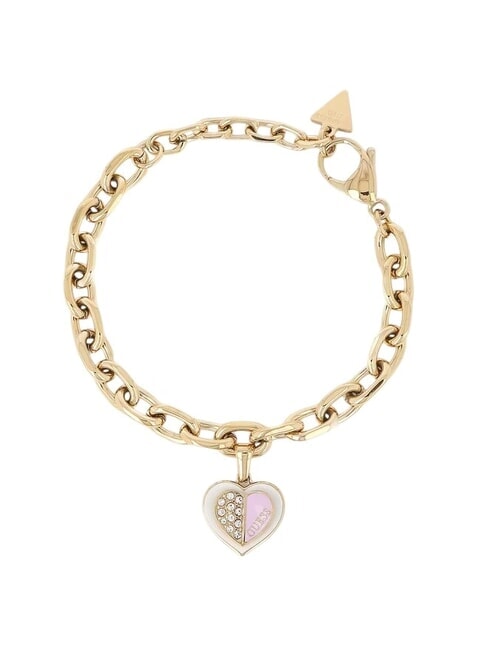 GUESS LOVELY GUESS Pulsera con dije de corazón oro amarillo/lila - Pulseras