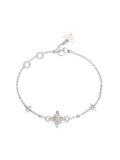 GUESS IN THE SKY Pulsera con estrella y circonitas SILVER - Pulseras