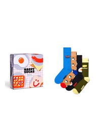 HAPPY SOCKS BREAKFAST Set de regalo de 4 pares de calcetines. - Calcetines unisex