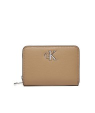 CALVIN KLEIN CK JEANS MINIMAL MONOGRAM  Cartera mediana con cremallera vajilla - Carteras Mujer - 1