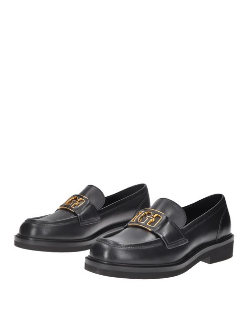 GUESS SHUTTLE  Mocasines de piel NEGRO - Zapatos Mujer