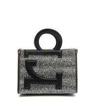 ROCCOBAROCCO ICONIC WOOL Bolso tote con bandolera negro/blanco - Bolsos Mujer - 1