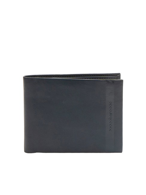 ROCCOBAROCCO STRIPE cartera de cuero de 8 cc azul - Carteras Hombre