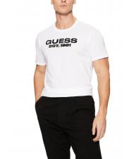 GUESS SS BSC VELVET LOGO  Camiseta de algod&oacute;n purwhite - camiseta - 1