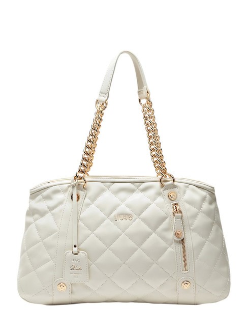 LIUJO KATE Bolso acolchado con asas de cadena crema - Bolsos Mujer