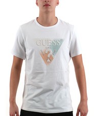 GUESS SS CN TRIANGLE Camiseta de manga corta purwhite - camiseta - 1