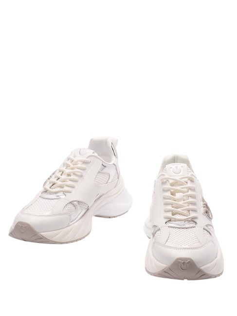 PINKO ARIEL Zapatillas con detalles espejados. blanco/plata - Zapatos Mujer