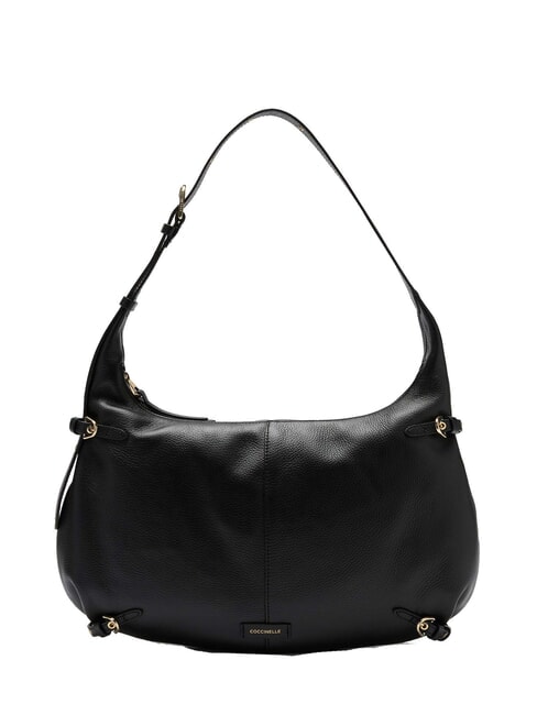 COCCINELLE ABIGAIL bolso de hombro media luna negro - Bolsos Mujer