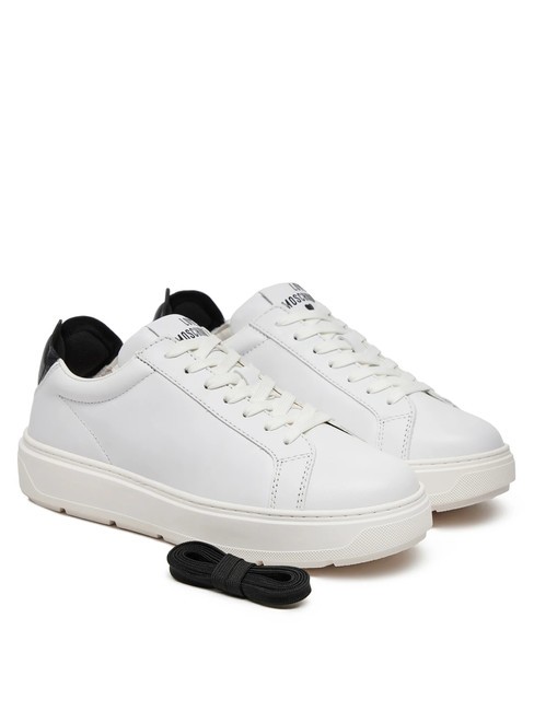 LOVE MOSCHINO BOLD 40 Zapatillas de piel blanco negro - Zapatos Mujer
