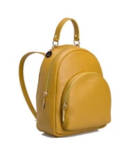 COCCINELLE ALPHA Mochila redonda de piel con bolsillo. - Bolsos Mujer