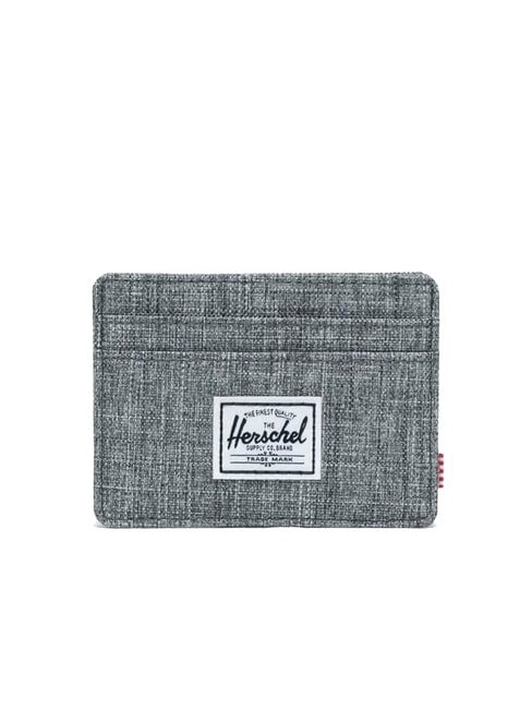 HERSCHEL CHARLIE RFID Tarjetero plano RAVEN CROSSHATCH - Carteras Hombre