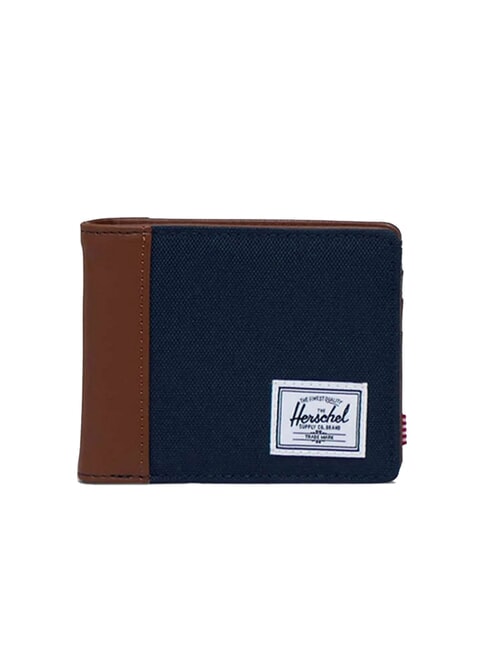 HERSCHEL HANK billetera 4cc azul marino/bronceado - Carteras Hombre