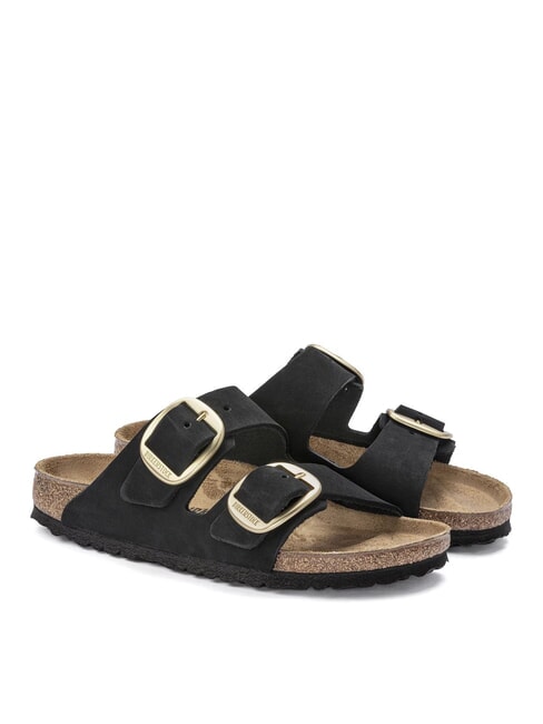 BIRKENSTOCK ARIZONA BIG BUCKLE Sandalia tipo zapatilla de piel nobuck negro - Zapatos Mujer