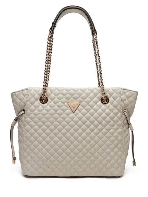 GUESS ECO RIANEE Bolso de hombro acolchado STONE - Bolsos Mujer