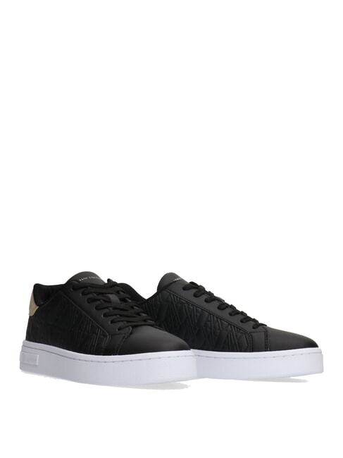 ARMANI EXCHANGE AX LOGO EMBOSSED Zapatillas negro+oro pálido - Zapatos Mujer