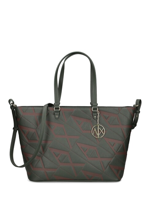 ARMANI EXCHANGE LOGO EMBOSSED Bolso shopper de hombro absenta/licor oscuro - Bolsos Mujer
