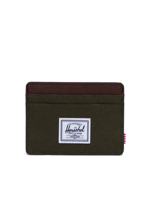 HERSCHEL CHARLIE  Tarjetero plano ivygr / chco - Carteras Mujer