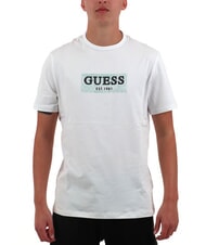 GUESS SS CN BOX Camiseta con logo estampado purwhite - camiseta - 1