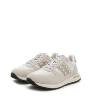 LOVE MOSCHINO DUNE 30 Zapatillas con tachuelas en forma de coraz&oacute;n. blanco/plata10 - Zapatos Mujer - 1