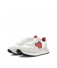 LOVE MOSCHINO DUNE 30 Zapatillas running con corazones. blanco/plata - Zapatos Mujer - 1