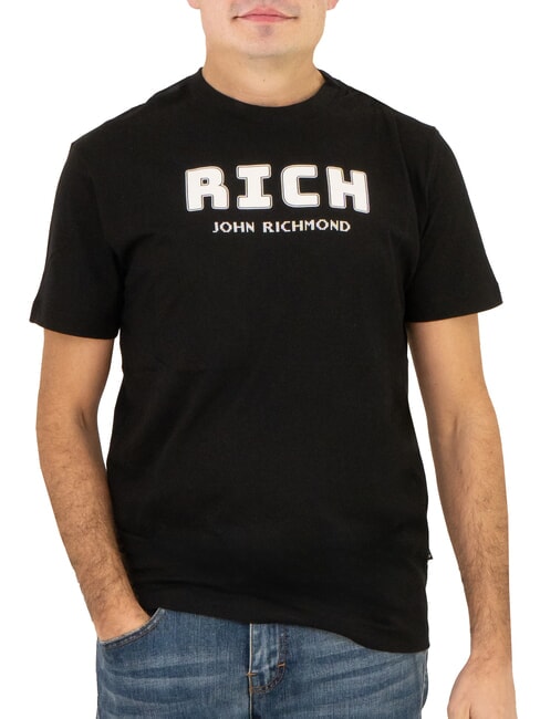 JOHN RICHMOND KUHSE Camiseta con logo estampado negro - camiseta
