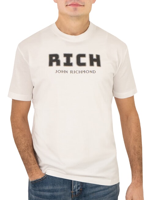 JOHN RICHMOND KUHSE Camiseta con logo estampado blanco - camiseta