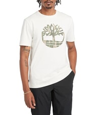 TIMBERLAND KENNEBEC RIVER TREE LOGO Camiseta de algod&oacute;n blanco de la vendimia - camiseta - 1