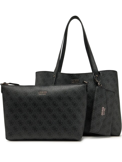 GUESS BRENTON  Bolso de hombro, con clutch bolsa de asas Vikky Large Roo Coalog - Bolsos Mujer