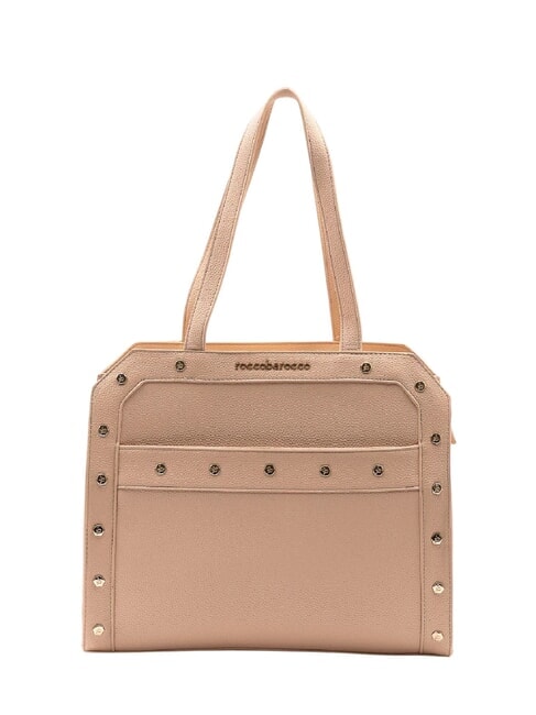 ROCCOBAROCCO GRACE Bolso bandolera con tachuelas beige - Bolsos Mujer