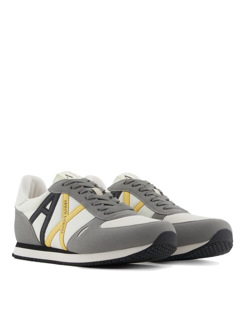 ARMANI EXCHANGE RIO Zapatillas bajas gris neutro + blanco roto - Zapatos Hombre
