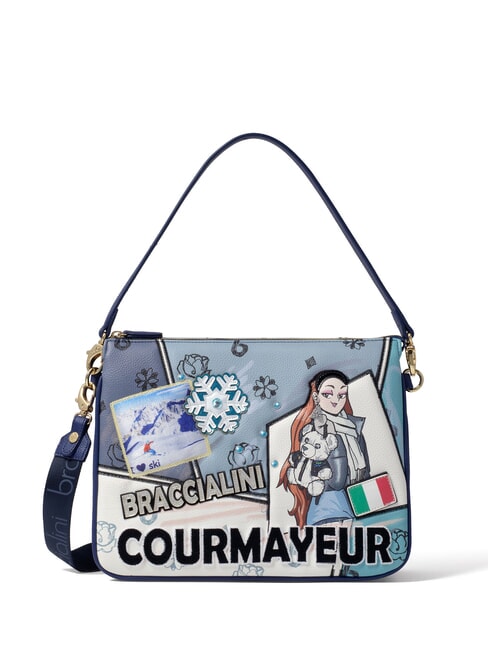 BRACCIALINI CARTOLINE Courmayeur Bolso de hombro, con correa para el hombro multi - Bolsos Mujer