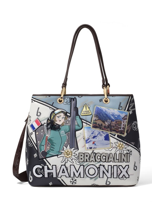 BRACCIALINI CARTOLINE Chamonix Bolso de hombro, con correa para el hombro multi - Bolsos Mujer