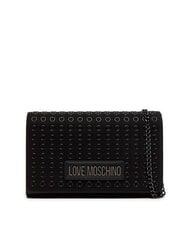 LOVE MOSCHINO CHAIN Bolso de hombro con micro tachuelas negro/bronce metálico - Bolsos Mujer - 1