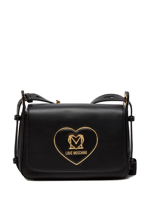 LOVE MOSCHINO HEART Bolso de hombro negro - Bolsos Mujer